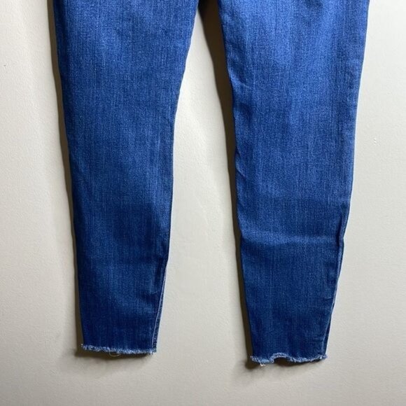 Revolve Pistola Size 28 Audrey Mid Rise Cropped Whiskered Frayed Skinny Jeans - Picture 10 of 12